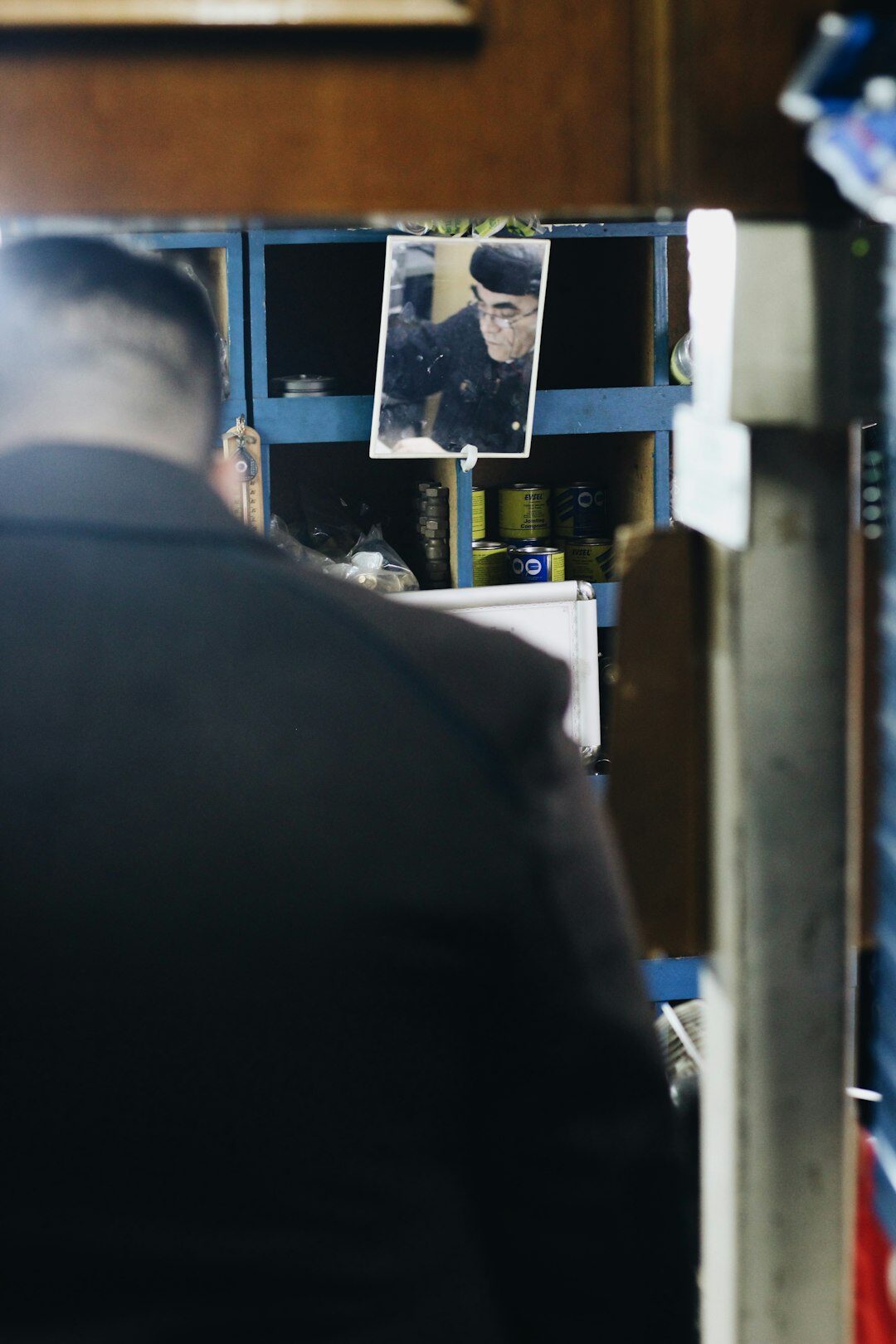detective looking at evidence