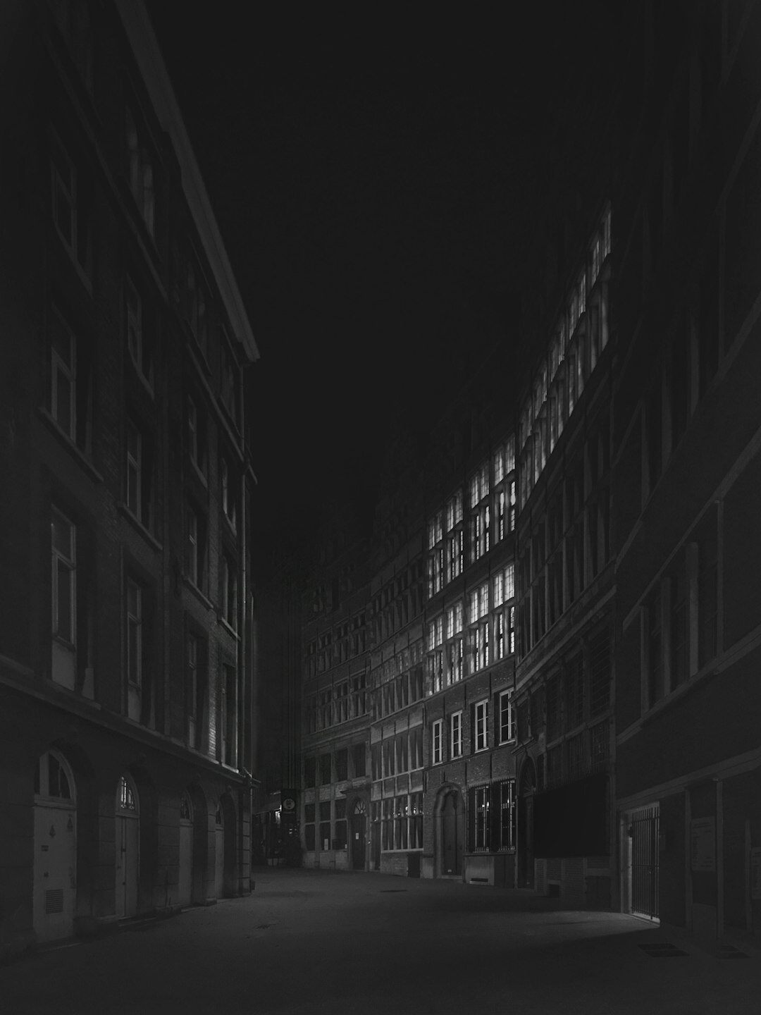 dark alley at night